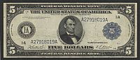 Fr.846, 1914 $5 Boston FRN, VF [30], A27918019A